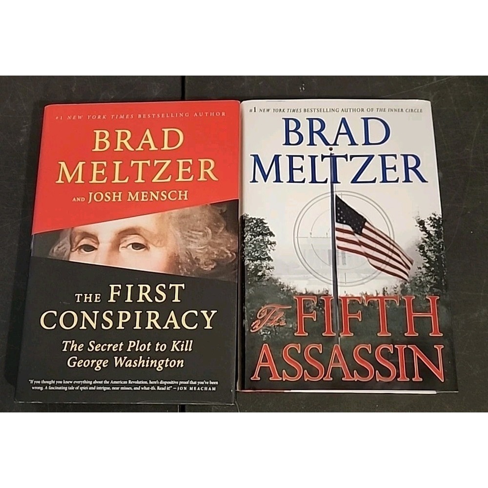 Lot Of 2 BRAD MELTZER Hardcover Books, The Fifth Assassin And The First Conspira